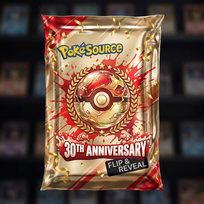 Pokémon TCG 30th Anniversary Digi Rip mystery pack — PokéSource Digi Rip, flip and reveal real sealed product