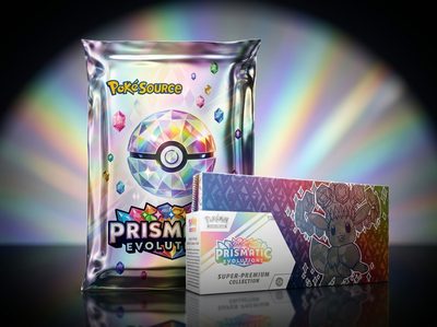 Prismatic Evolutions Rip Box Pokémon TCG rip box, chase prize Prismatic Super-Premium Collection, PokéSource