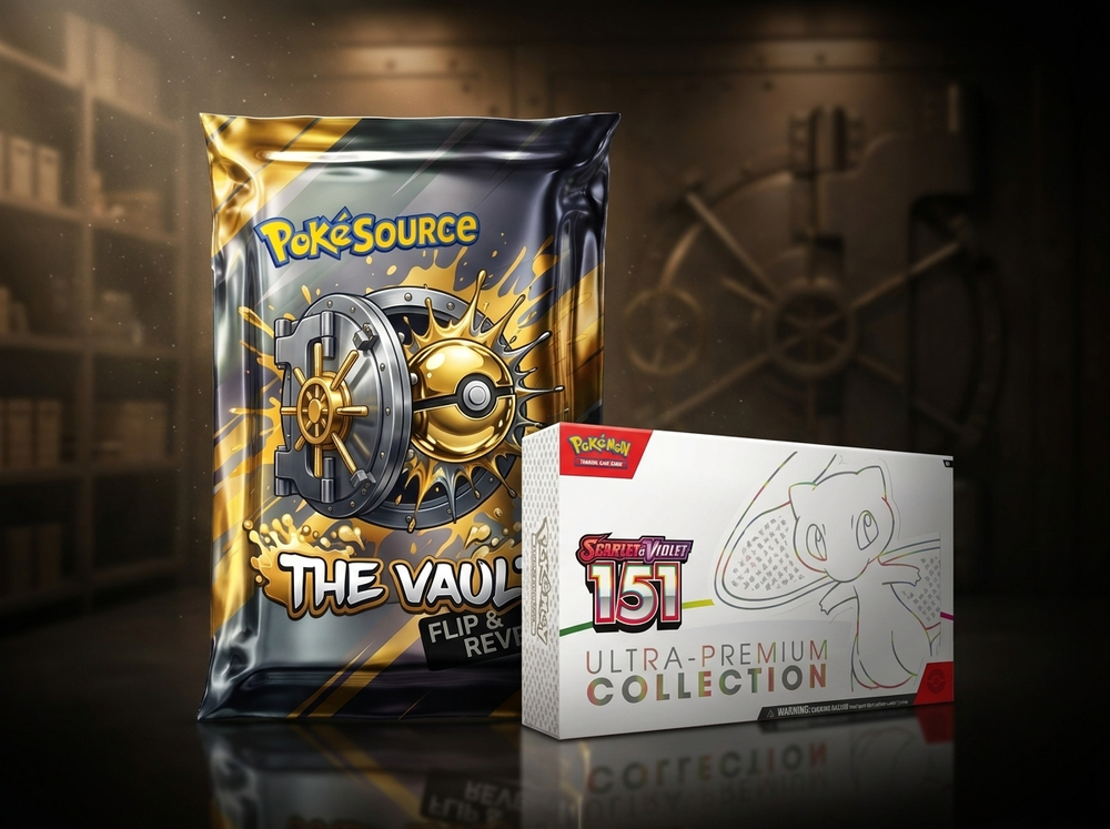 The Vault Rip Box Pokémon TCG rip box, chase prize 151 Ultra-Premium Collection, PokéSource