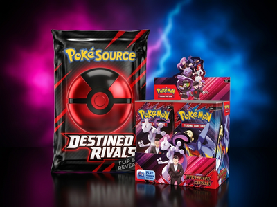 Destined Rivals Rip Box Pokémon TCG rip box, chase prize Destined Rivals Booster Box, PokéSource