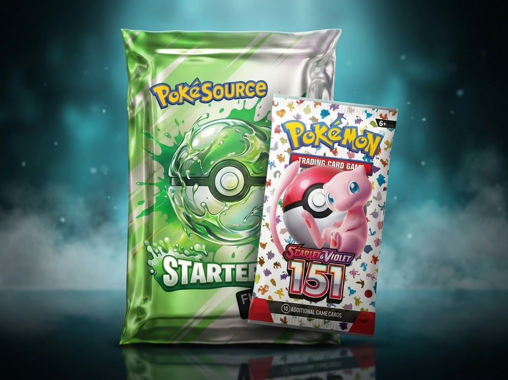 Starter Rip Pokémon TCG rip box, chase prize 151 Booster Pack, PokéSource