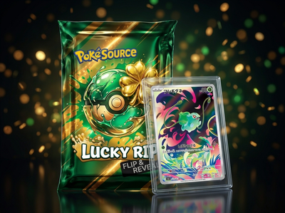 Lucky Rip Pokémon TCG rip box, chase prize Bulbasaur Art Rare PSA 10, PokéSource