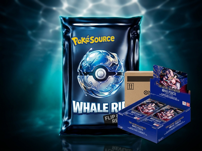 Whale Rip Pokémon TCG rip box, chase prize OP Azure Sea's Sealed Case, PokéSource