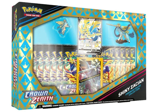 Pokémon TCG Sword & Shield Crown Zenith Shiny Zacian Premium Figure Collection Box
