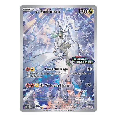 N's Reshiram 167/159 Promo from Pokémon TCG: Journey Together Stamped Promo