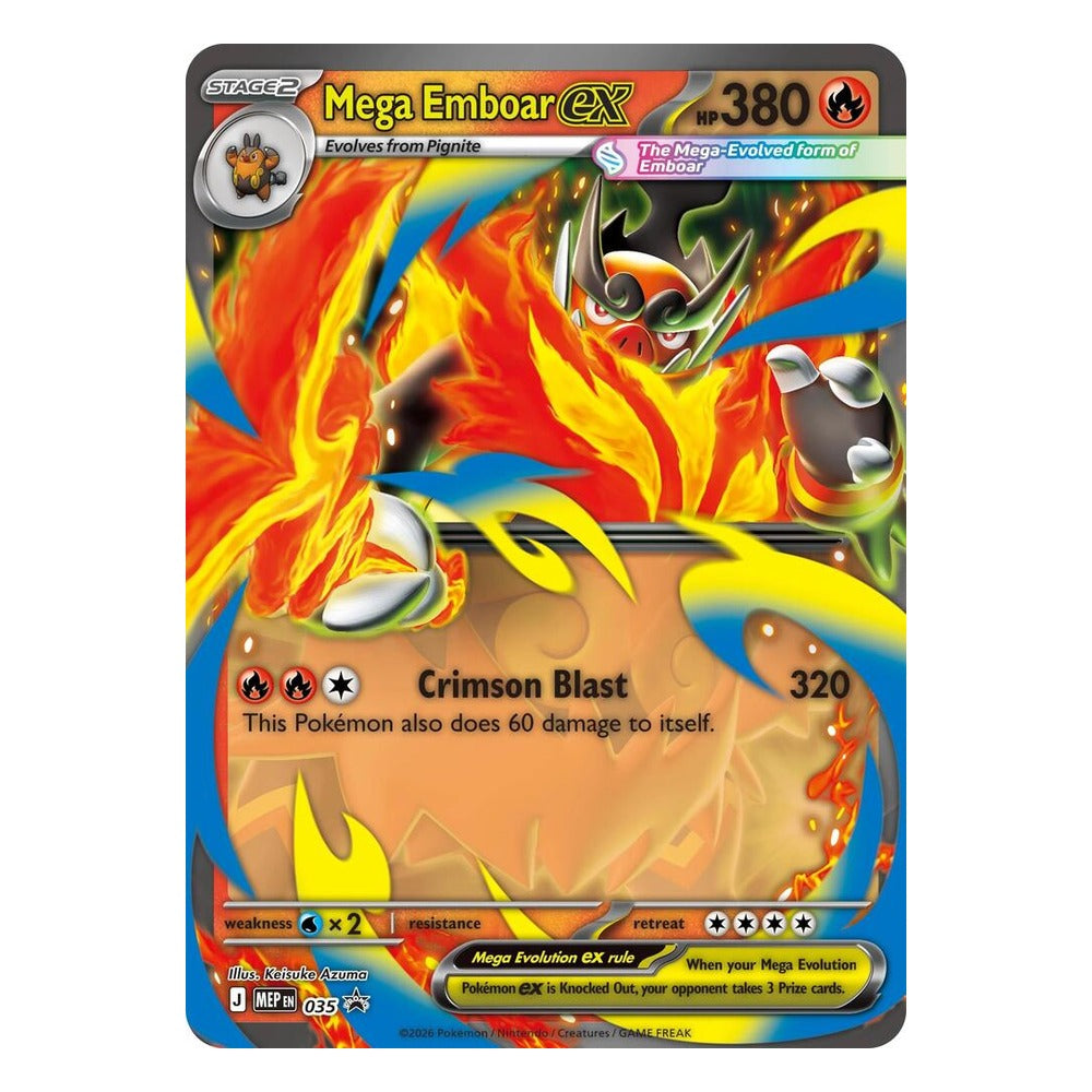 Mega Emboar ex 035 Promo from Pokémon TCG: Mega Evolution Black Star Promos