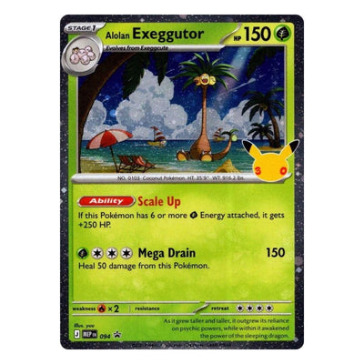 Alolan Exeggutor 094 Promo from Pokémon TCG: 30th Celebration Promo