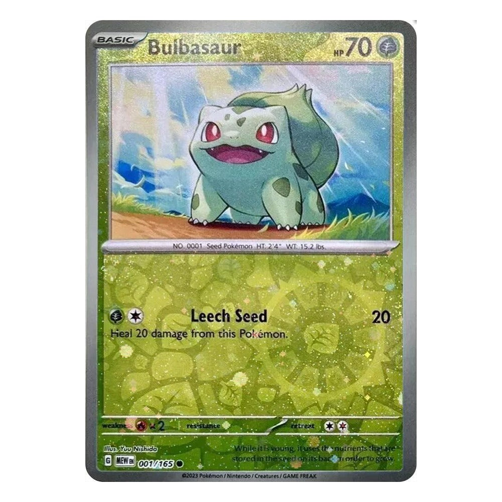 Bulbasaur 001/165 Reverse Cosmos Holo from Pokémon TCG: Scarlet & Violet 151 Costco Promo