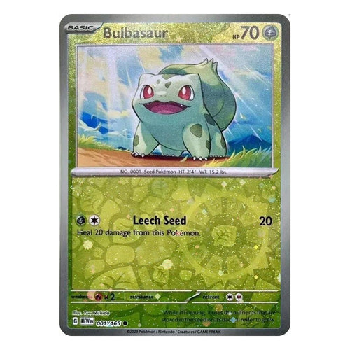 Pokémon TCG: Bulbasaur 001/165 Reverse Cosmos Holo (Scarlet & Violet 151 Costco Promo) — NM