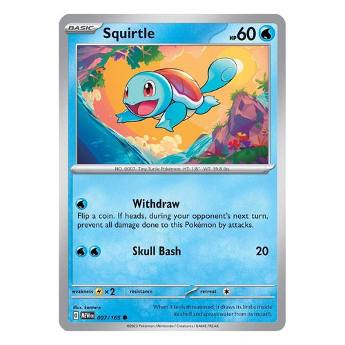Pokémon TCG: Squirtle 007/165 Common (Scarlet & Violet 151) — NM