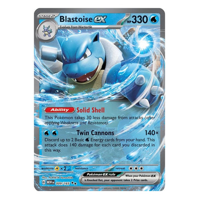 Blastoise ex 009/165 Double Rare from Pokémon TCG: Scarlet & Violet 151