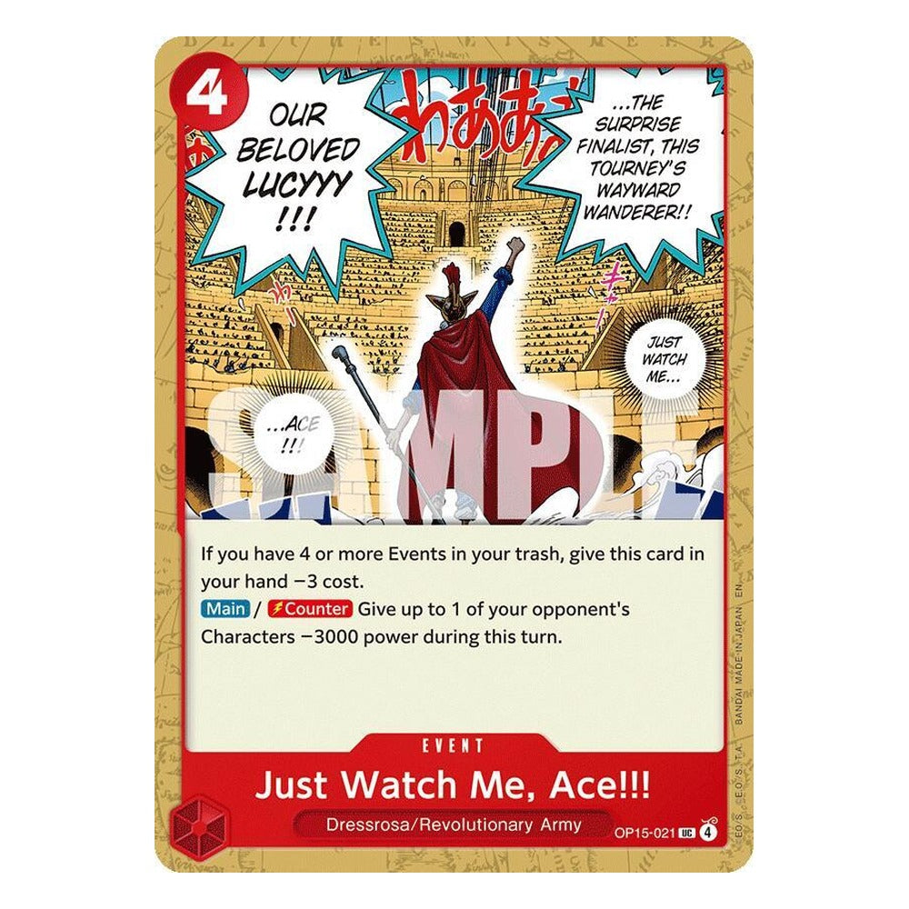 Just Watch Me, Ace!!! OP15-021 Uncommon from One Piece Card Game: Adventure on Kami's Island