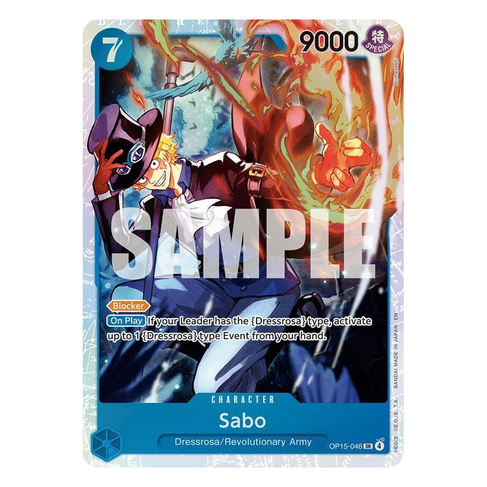 Sabo OP15-046 Super Rare from One Piece Card Game: Adventure on Kami's Island