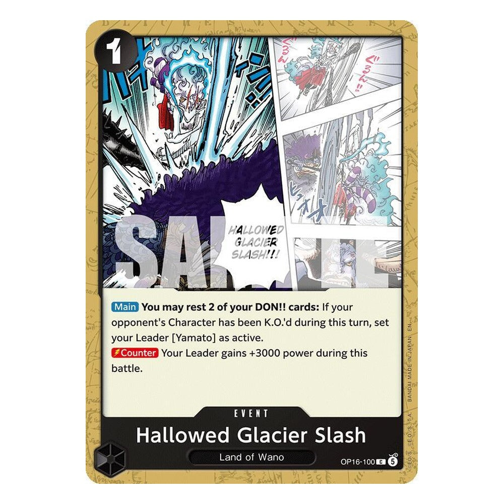 Hallowed Glacier Slash OP16-100 Common from One Piece Card Game: The Time of Battle