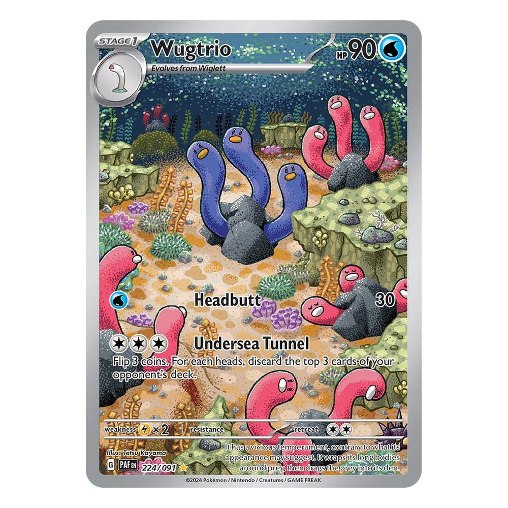 Wugtrio 224/091 Illustration Rare from Pokémon TCG: Paldean Fates