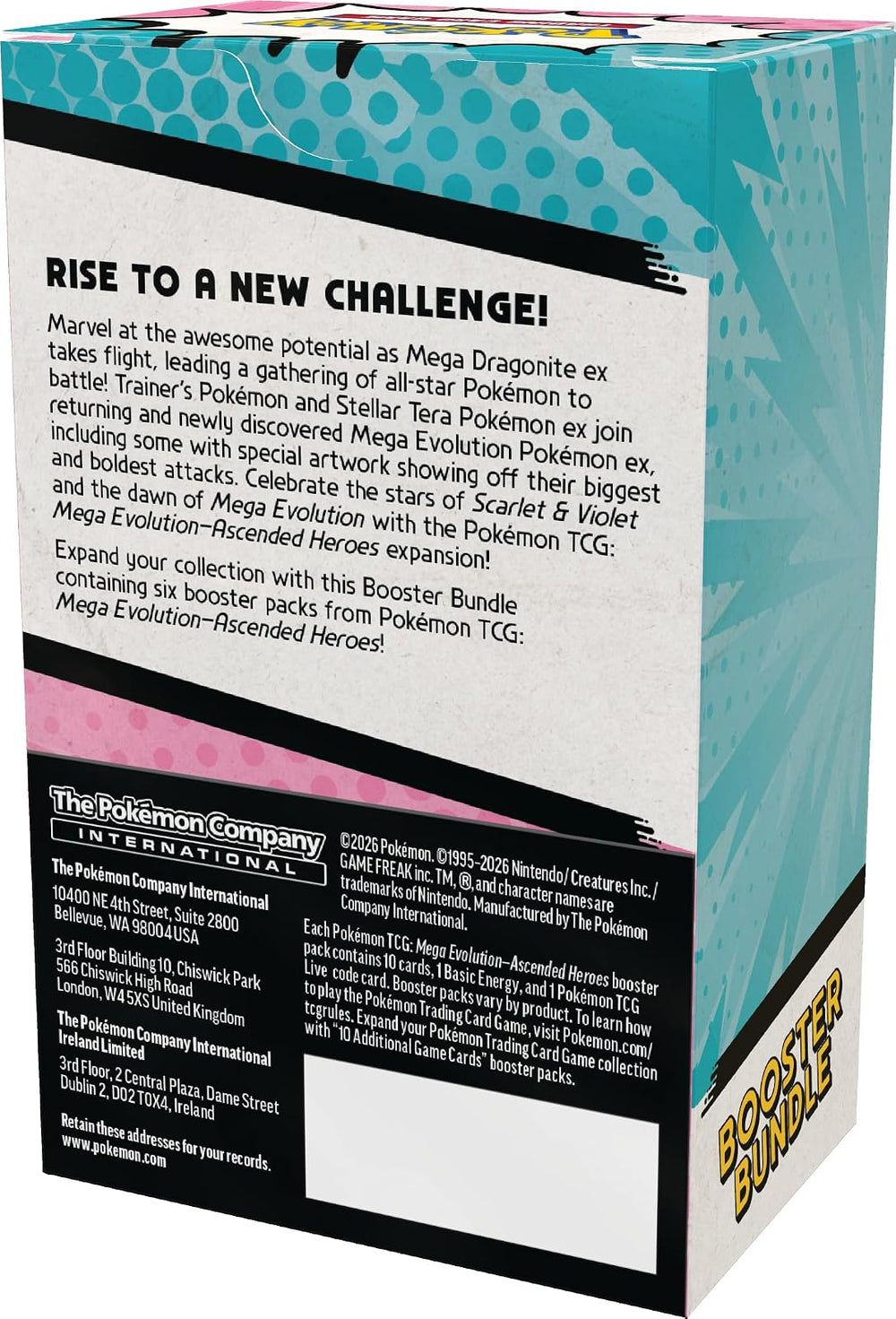 Pokémon TCG: Ascended Heroes Booster Bundle — box back