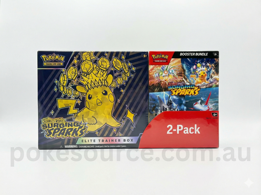 Costco 2-Pack Surging Sparks- Elite Trainer Box & Booster Bundle