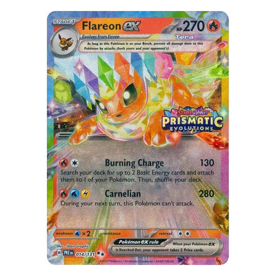 Flareon ex 014/131 Promo from Pokémon TCG: Prismatic Evolutions Stamped Promo