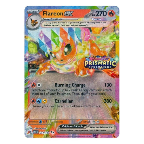 Pokémon TCG: Flareon ex 014/131 Promo (Prismatic Evolutions Stamped Promo) — NM