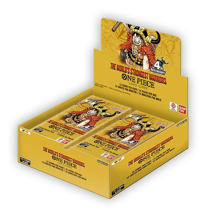 One Piece Card Game OP-17 The World's Strongest Warriors booster box, 24 sealed English packs