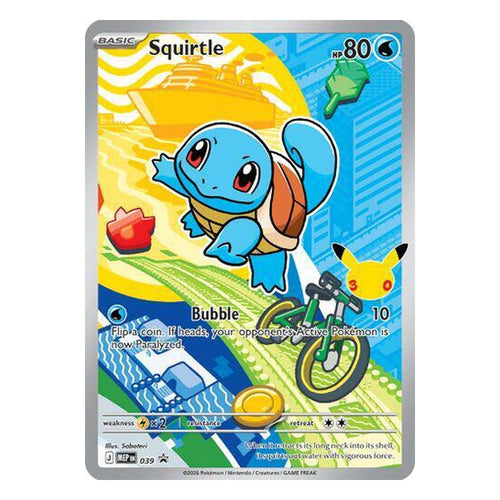 Pokémon TCG: Squirtle MEP 039 Promo (First Partner Illustration Collection) — PSA 10