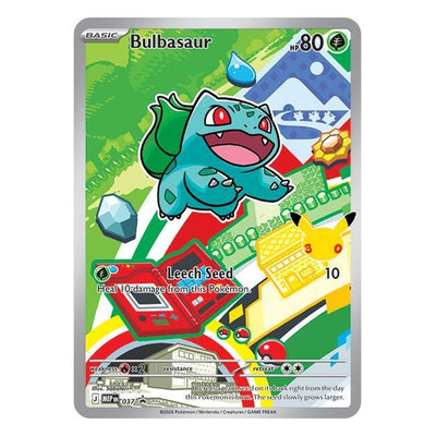 Bulbasaur MEP 037 First Partner Illustration Collection promo card scan