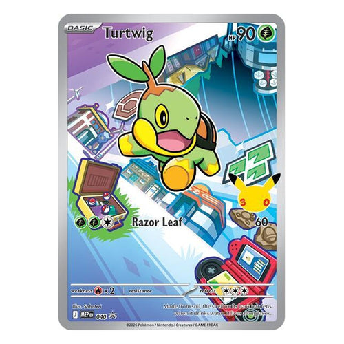 Pokémon TCG: Turtwig MEP 040 Promo (First Partner Illustration Collection) — PSA 10