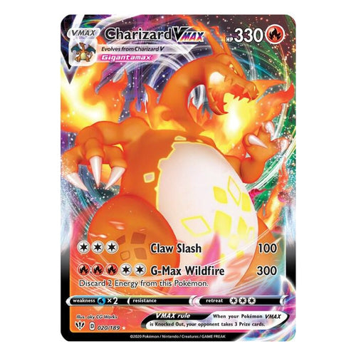 Pokémon TCG: Charizard VMAX 020/189 (Darkness Ablaze) — PSA 10