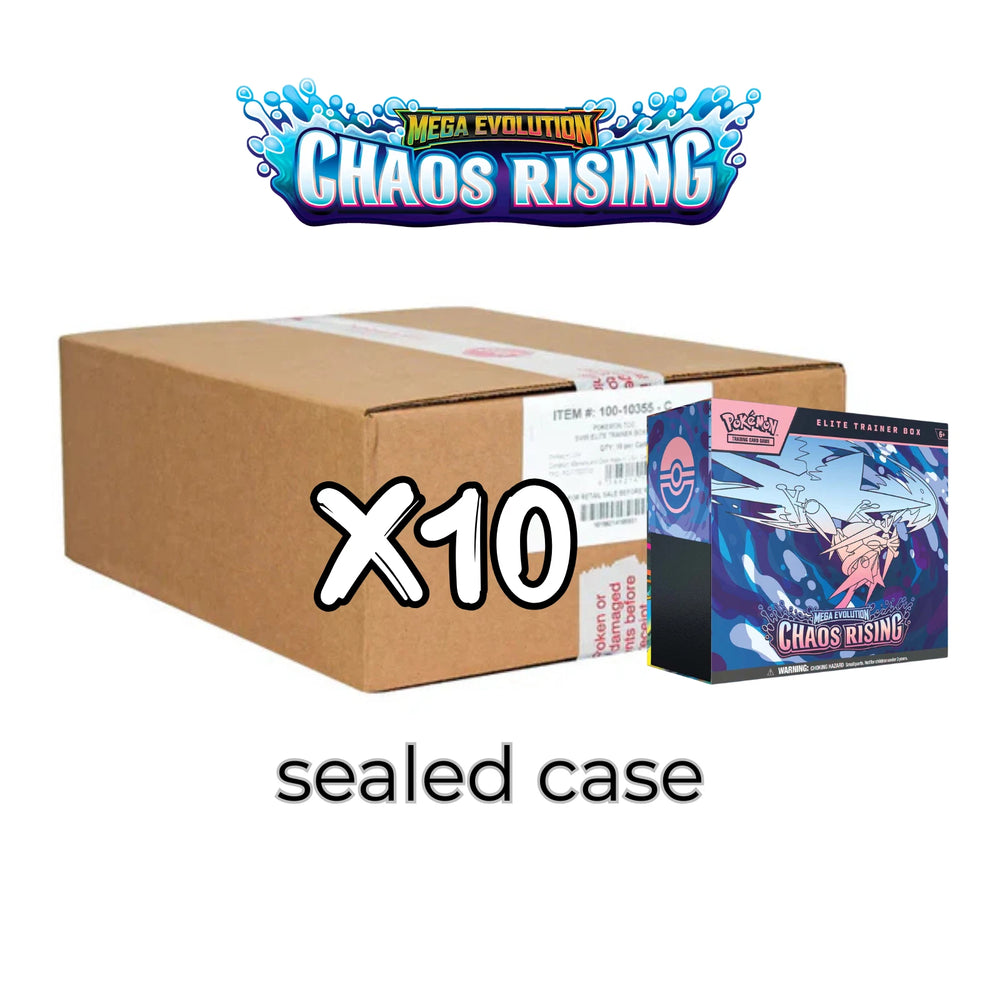 Pokémon TCG: Chaos Rising ETB Sealed Case, factory sealed