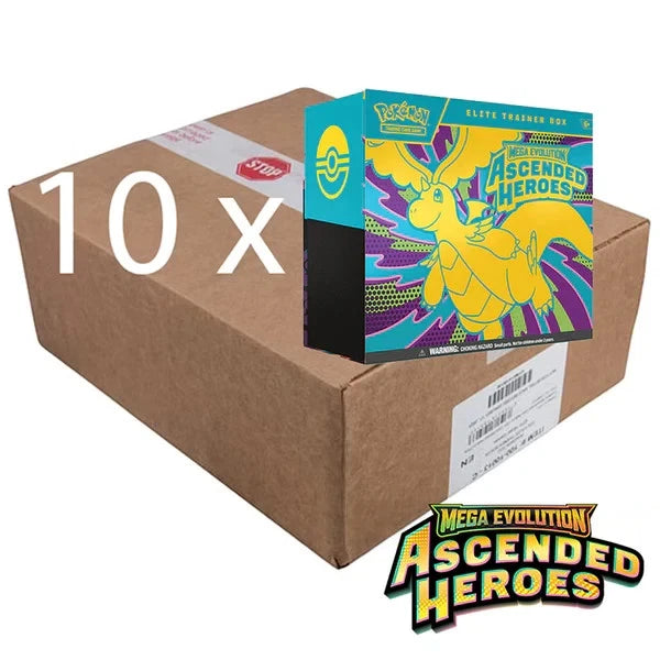 Pokémon TCG: Ascended Heroes ETB Sealed Case, factory sealed