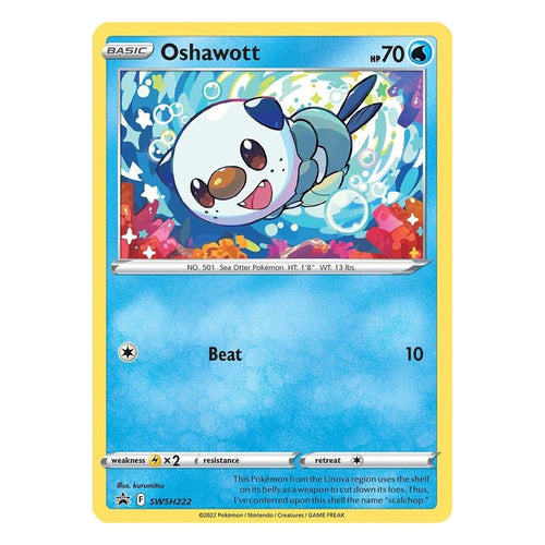 Pokémon TCG: Oshawott SWSH222 Promo (Sword & Shield Black Star Promos) — NM