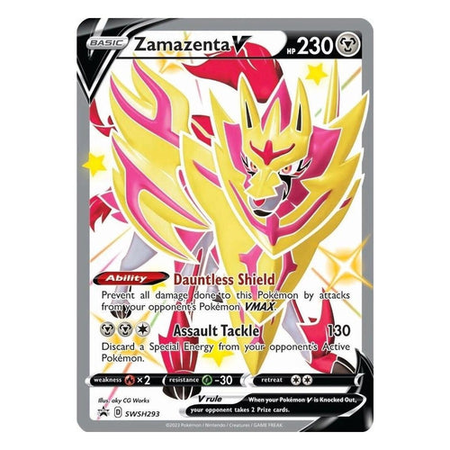 Pokémon TCG: Zamazenta V (Shiny) SWSH293 Promo (Sword & Shield Black Star Promos) — NM