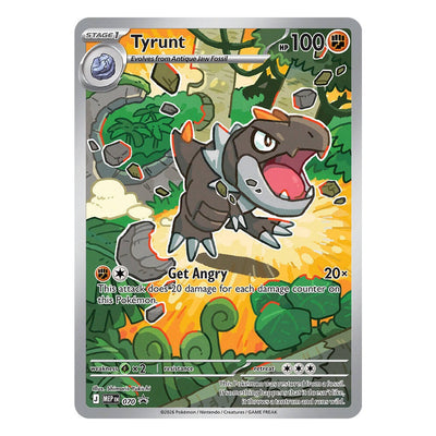 Tyrunt MEP 070 Mega Evolution Black Star Promo, Near Mint, sealed in promo wrap