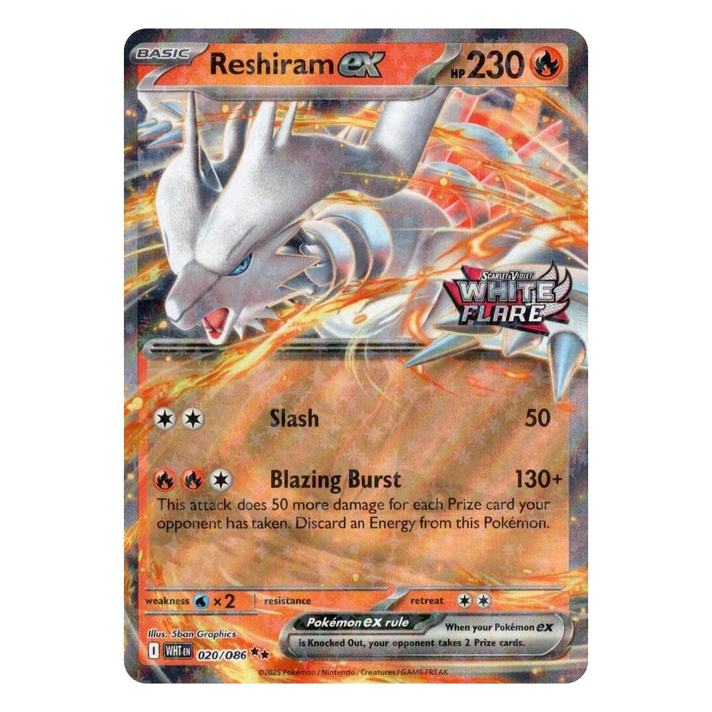 Reshiram ex 020/086 Promo from Pokémon TCG: White Flare Stamped Promo